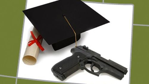 Will more Georgia students seek conceal carry permits in the wake of a new state law allowing guns on public campuses? (AJC file)