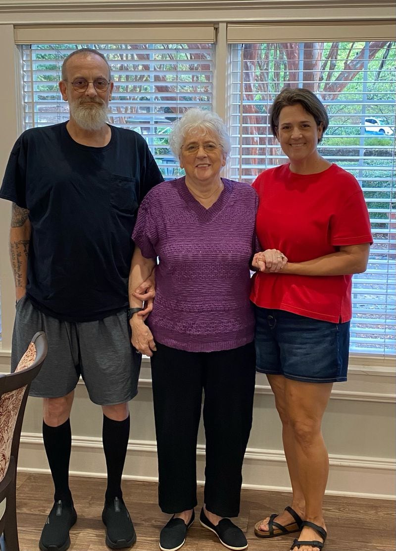 Rodney Davidson, picture with his mom, Brenda Redd, and sister, Danielle Jones. Davidson recently had open heart surgery. His future is unclear as he continues to need critical health care that hasn't always been accessible through the VA. Courtesy of Danielle Jones