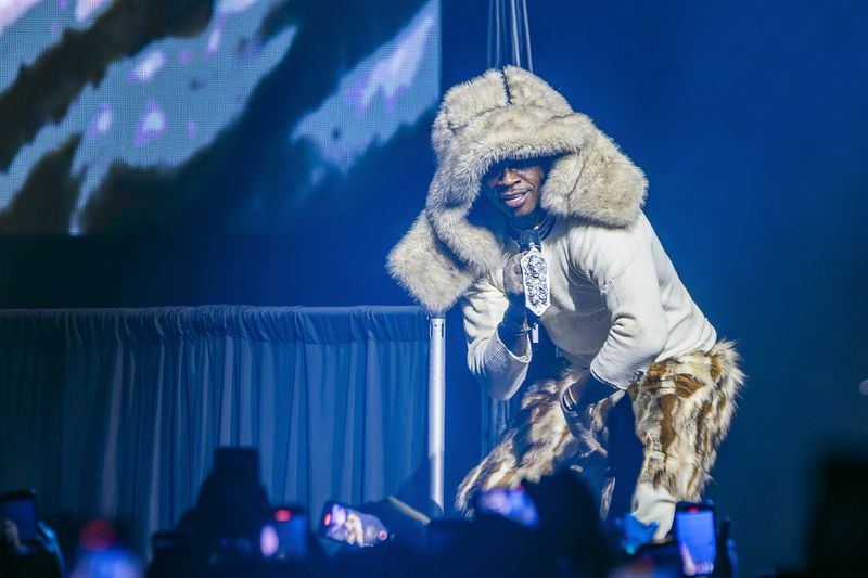 During rapper Gunna's hometown show at State Farm Arena, he performed songs like "Drip 2 Hard," "Ski" and much more. Photo credit: State Farm Arena/ Terence Rushin