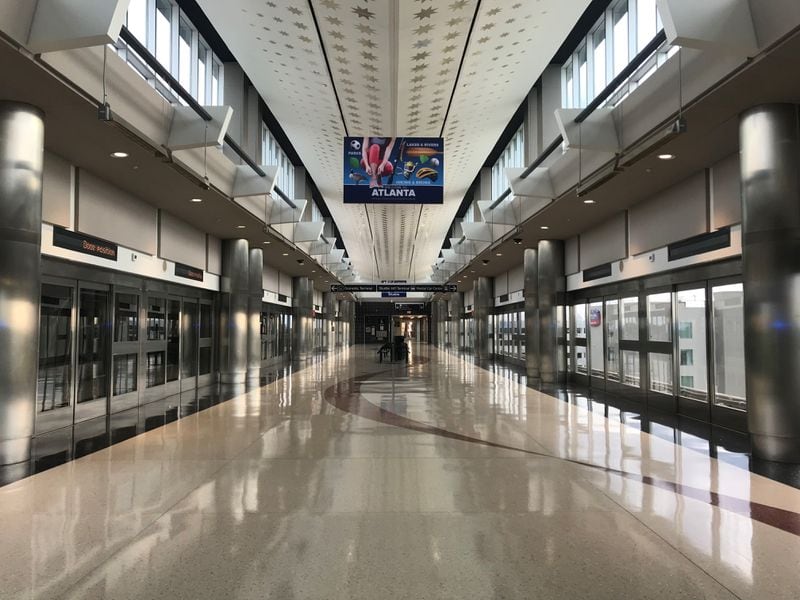 The Georgia International Convention Center SkyTrain station at Hartsfield-Jackson International Airport.
