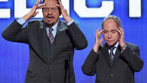 Magicians Penn & Teller are in town Thursday at Cobb Energy Performing Arts Centre. Ethan Miller/Getty Images