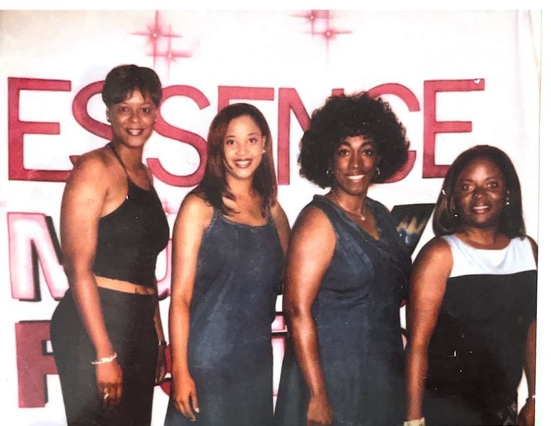 Lisa Haygood, Tonya Hood, Tonya Mahone Williams and Shelia Howell-Reynolds at one of their many trips to the Essence Festival.