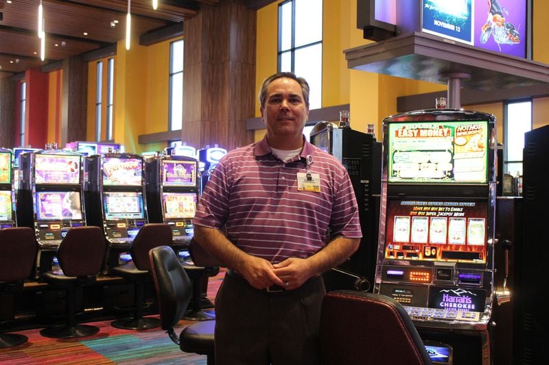 Harrah’s Cherokee Valley River Casino & Hotel general manager Lumpy Lambert stands on the casino floor. MELISSA RUGGIERI / MRUGGIERI@AJC.COM