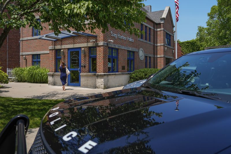 The Sag Harbor Police Headquarters, Tuesday, June 18, 2024, in Sag Harbor, N.Y. (AP Photo/Julia Nikhinson)