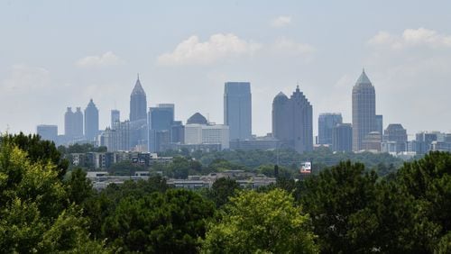 Atlanta's downtown skyline is shown on Thursday, June 16, 2022. (Hyosub Shin / Hyosub.Shin@ajc.com)