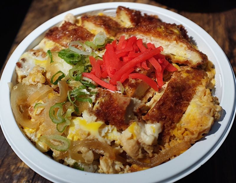 Nakato Japanese Restaurant offers a choice of two rice bowls, each served with miso soup, as a $15 lunch special available from 11 a.m. to 2 p.m. daily. Pictured is the chicken katsu don bowl. 