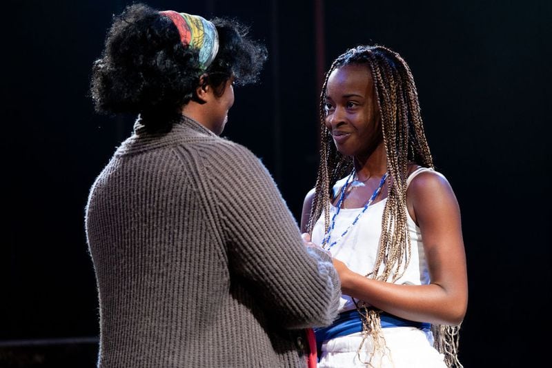 From left, Ainee (Parris Sarter) and Reesee (Asha Basha Duniani) share a moment in "Cullud Wattah." Photo: Casey Gardner Ford
