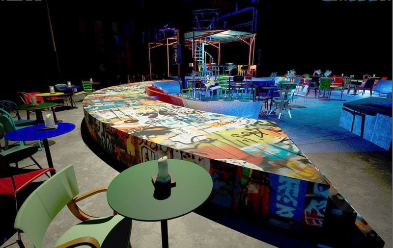 A rendering of designer Vita Tzykun's set for 