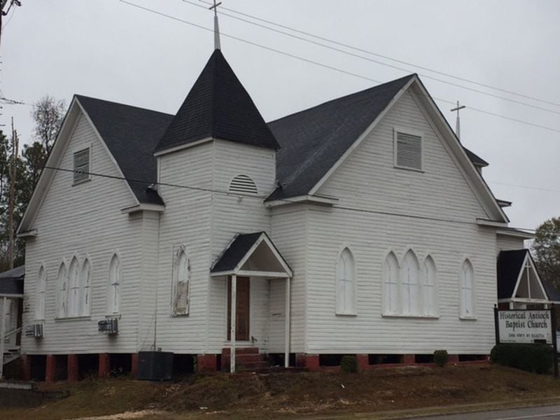Antioch Baptist Church in Camden, Alabama, where the Rev. Martin Luther King Jr. spoke in the spring of 1965, inspiring demonstrations in favor of voting rights for African-Americans. Jeff Sessions, now a U.S. senator and President-elect Donald Trump’s nominee for U.S. attorney general, was a high school senior in Camden at the time. (Alan Judd/ajudd@ajc.com)