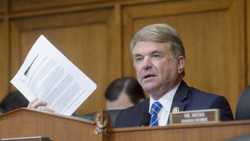 House Committee on Foreign Affairs Chairman Michael McCaul, R-Texas, presides over a House Committee on Foreign Affairs hearing "An Assessment of the State Departments Withdrawal from Afghanistan by Americas Top Diplomat," on Capitol Hill, in Washington, Tuesday, Sept. 24, 2024. (AP Photo/Rod Lamkey, Jr.)