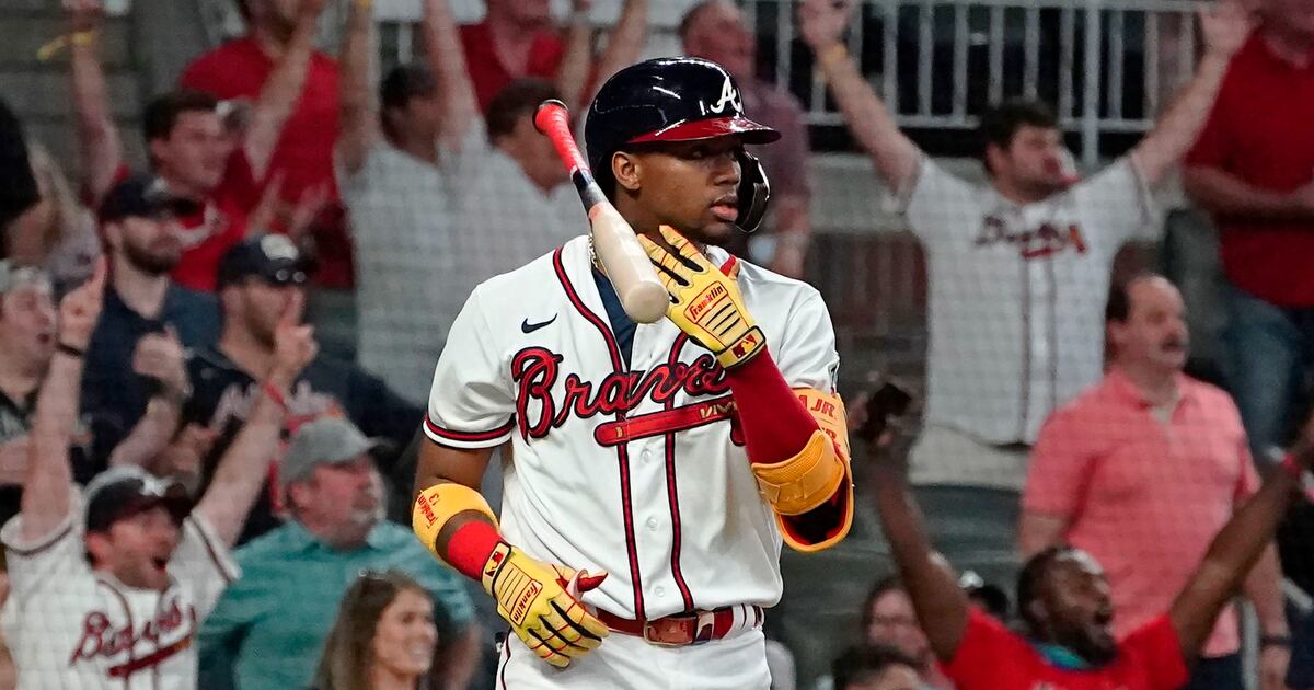 Ronald Acuna Jr. Atlanta Braves Unsigned Walk off Home Run 