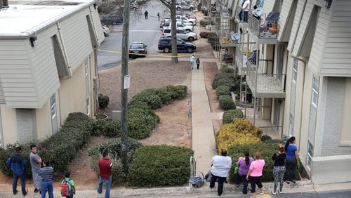 Chamblee Heights apartments, scene of the shooting of Anthony Hill by Officer Robert Olsen. BEN GRAY / BGRAY@AJC.COM