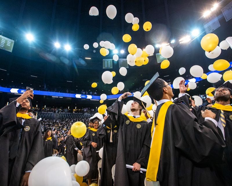 Georgia Tech holds graduation for students receiving Master's degrees in the College of Computing and Bachelor's degrees in Mechanical Engineers on Saturday, May 4, 2024.  (Jenni Girtman for The Atlanta Journal-Constitution)