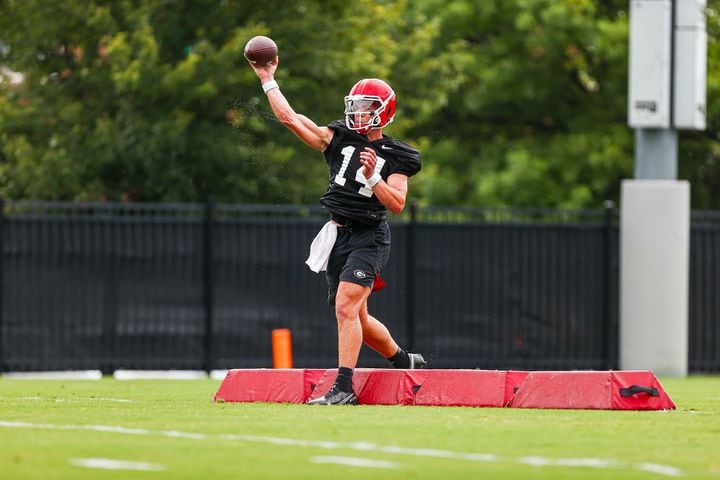 Georgia football practice observations on a rare Sunday viewing time