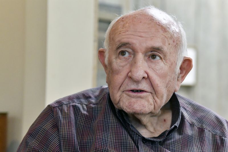 Jimmy Russell, known as the "Buddha of Bourbon" talks about being the third generation of the Russell family involved in the bourbon industry at the Wild Turkey Distillery in Lawrenceburg, Ky., Wednesday, Aug. 28, 2024. (AP Photo/Timothy D. Easley)