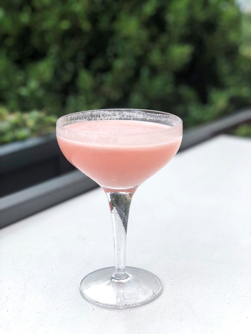 Cocchi Rosa added to the daiquiri at Cooks & Soldiers creates a sipper that is pretty in pink.