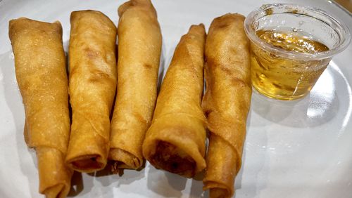 Thai Star's shrimp in blankets are swaddled in spring-roll wrappers. Angela Hansberger for The Atlanta Journal-Constitution