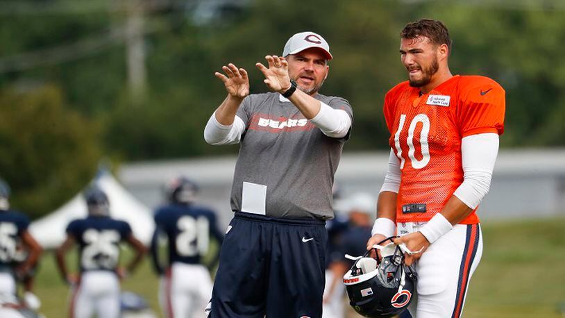 Chase Daniel went under cover at Bears training camp to get