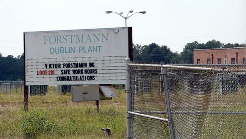 The former Victor Forstmann textile plant site in East Dublin, Ga., is among those that closed as a result of the recession.