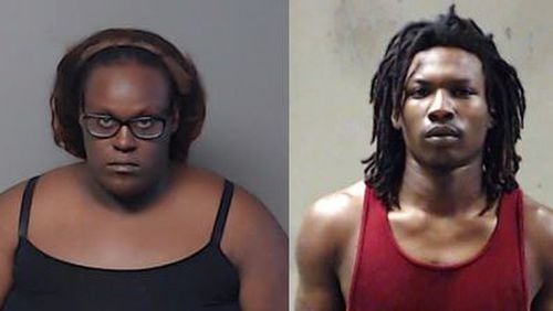 Unchinna Myrick (left) and Cedric O’Neal Herring face murder charges in the young girl's beating death, authorities said.