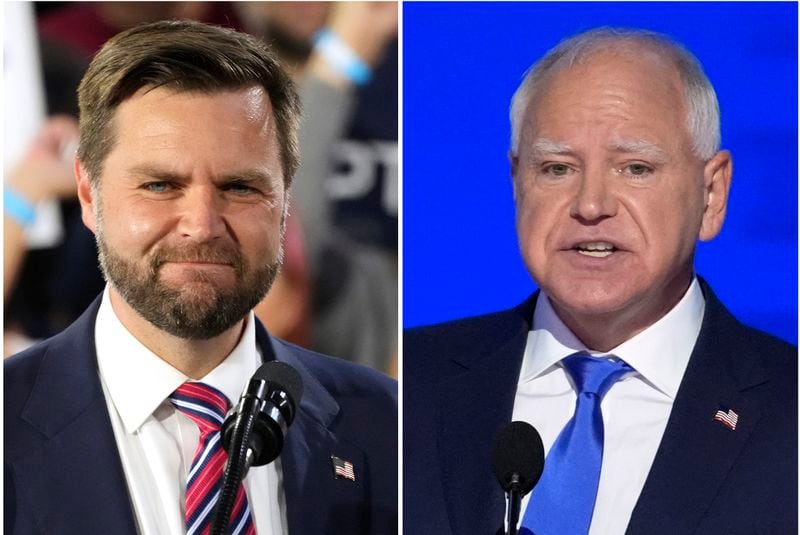 U.S. Sen. JD Vance of Ohio, the Republican vice presidential nominee, and Minnesota Gov. Tim Walz, the Democratic vice presidential nominee, will debate on Tuesday.