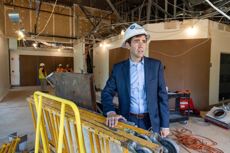 Portrait of Cornerstone Christian Academy headmaster Colin Creel at the construction site of the schoolÕs new science labs. For story on the Top Workplace winners. PHIL SKINNER FOR THE ATLANTA JOURNAL-CONSTITUTION