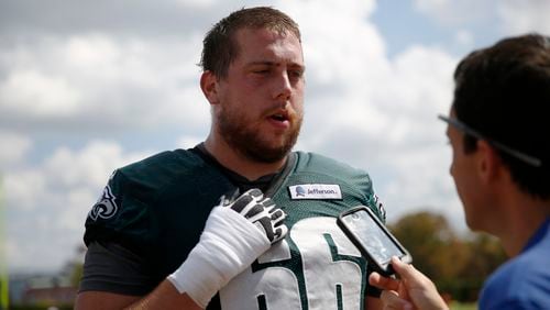 Former Georgia Tech offensive lineman Andrew Gardner joining Tech football's radio broadcast. (AP file photo/Matt Rourke)