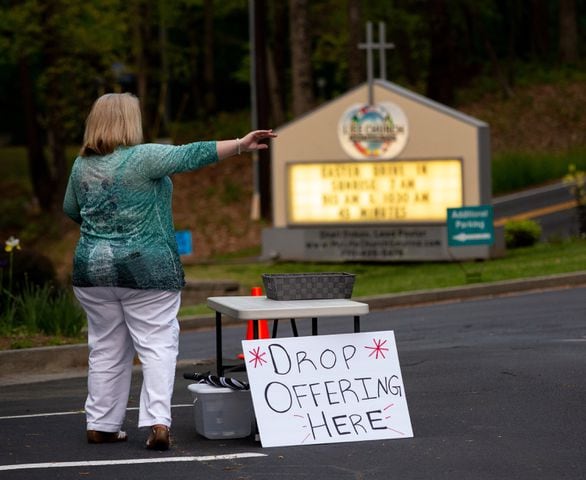 Christians celebrate Easter with drive-in service