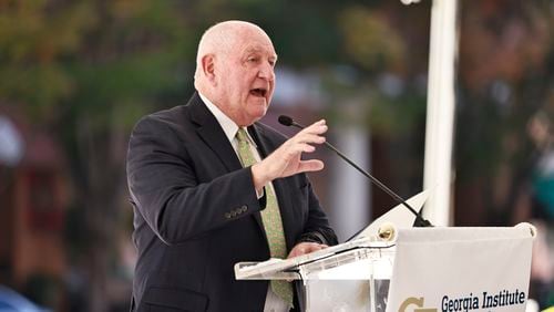University System of Georgia Chancellor Sonny Perdue said on Wednesday that unofficial numbers from fall 2023 show enrollment is up across the system.  (Natrice Miller / AJC file photo)