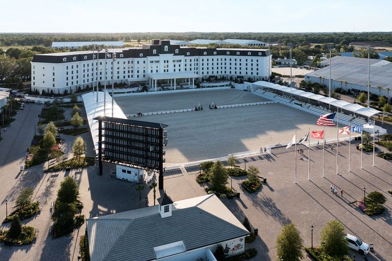 World Equestrian Center’s Grand Arena is the hotel’s centerpiece where complimentary equine events and competitions are held.
(Courtesy of Ethan Tweedie Photography)