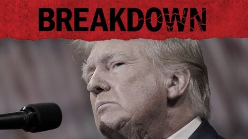 Episode 11 of The Atlanta Journal-Constitution's podcast "Breakdown — The Trump Grand Jury" asks whether the former president could be subpoenaed before the Fulton special purpose grand jury. (Mary Altaffer / AP)