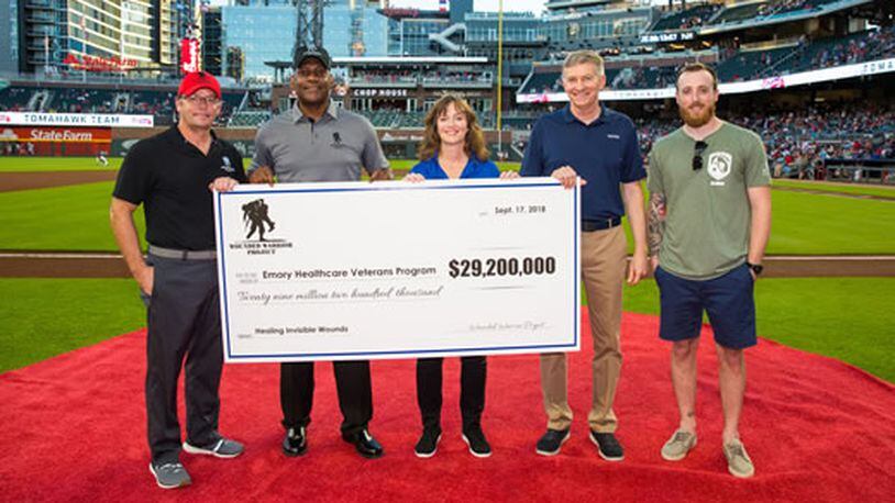 Atlanta Falcons make donation to Emory Healthcare Veterans Program