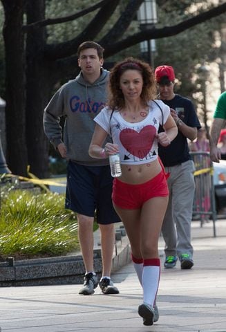 Cupid's Undie Run through Midtown Atlanta