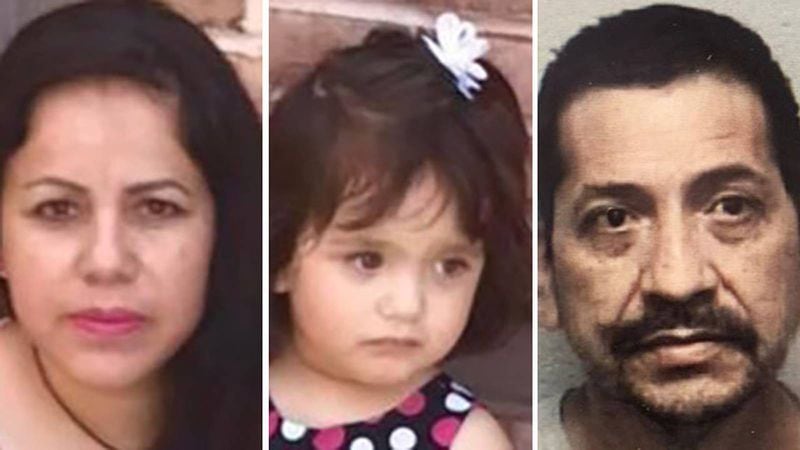 Balvanera Esperanz Parada-Olivas, 45, and her 6-year-old daughter are believed to be traveling with the girl's father, Alexis R. Zecena-Lopez. 55. Authorities believe they were taken against their will.