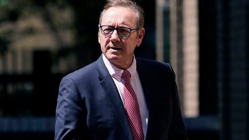 FILE - Actor Kevin Spacey walks outside Southwark Crown Court in London, July 26, 2023. Spacey’s $5.6 million waterfront condominium in Baltimore sold at auction on Thursday, July 25, 2024. (AP Photo/Alberto Pezzali, File)
