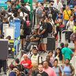 Passengers fill the domestic terminal at Hartsfield-Jackson International Airport on July 23 in Atlanta, on the fifth day of a massive global technology outage that has severely impacted the operations of Delta Air Lines. (John Spink/The Atlanta Journal-Constitution)