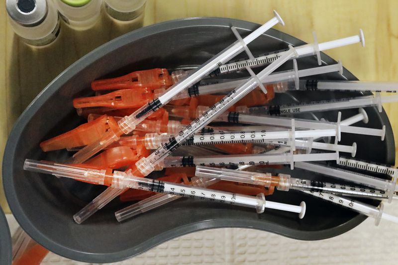  Pre-loaded syringes of the COVID-19 vaccine. (AP Photo/Ted Jackson, File)