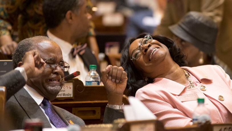 Georgia representative speaks to U.S. House in Atlanta Braves hat