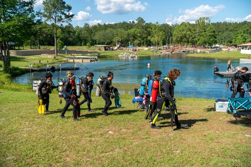 Scuba divers come from around the globe to train and dive at Vortex Spring in the Florida Panhandle.
(Courtesy of Vy Nguyen Films)