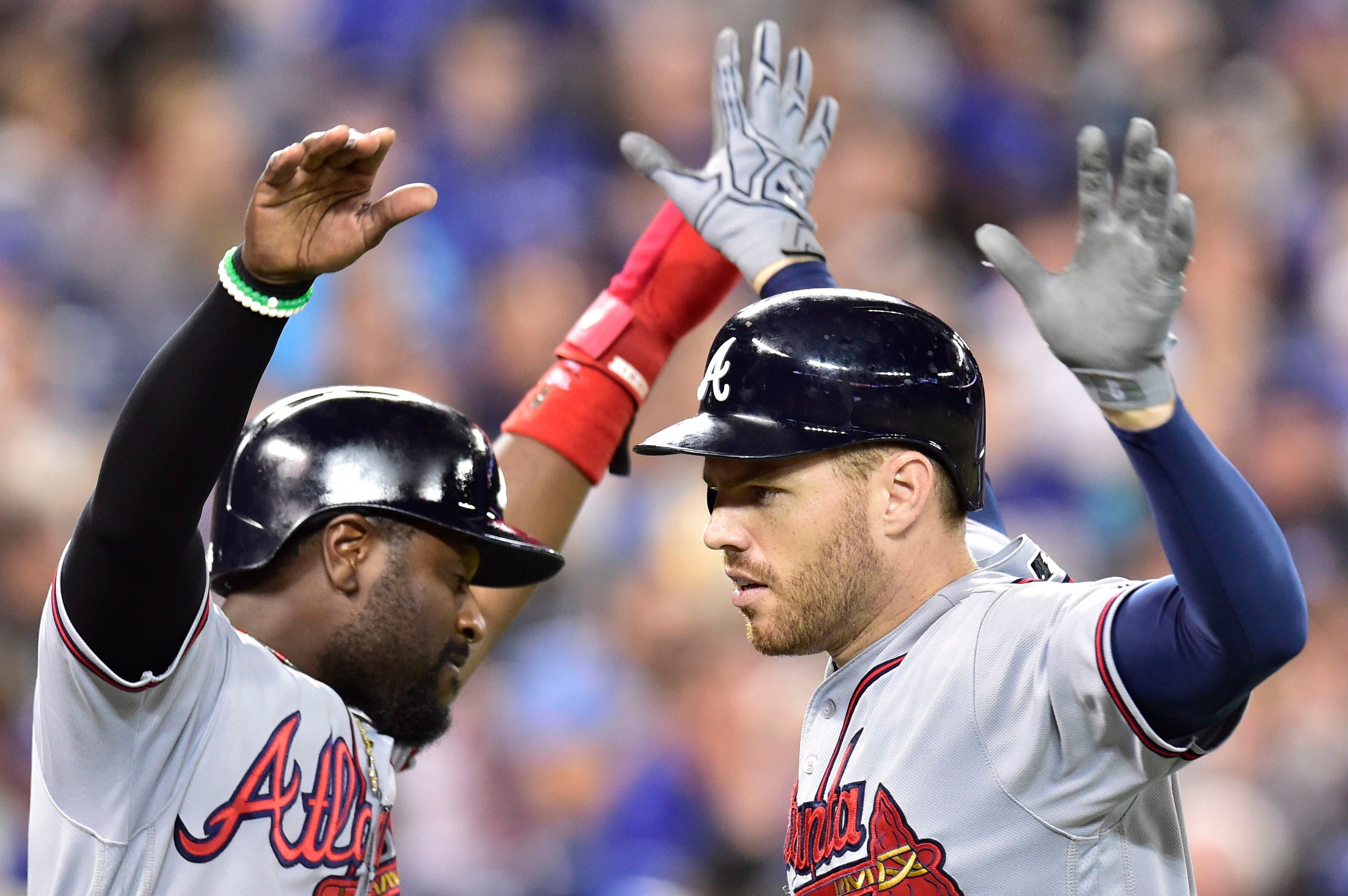 JayOnSC on X: How about Freddie Freeman's great stretch in these throwback  @Braves uniforms? It's the Jannies:    / X