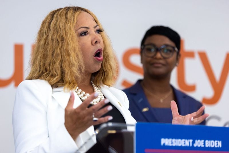 U.S. Rep. Lucy McBath easily defeated two challengers in the Democratic primary in Georgia’s 6th Congressional District. (Arvin Temkar/The Atlanta Journal-Constitution/TNS)