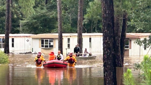 Residents were evacuated Wednesday morning in Bulloch County, where several dams burst this week amid Tropical Storm Debby.