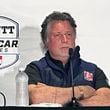 FILE - Michael Andretti attends a news conference for the IndyCar Grand Prix of Long Beach auto race, Saturday, April 15, 2023 in Long Beach, Calif. (AP Photo/Jenna Fryer, File)