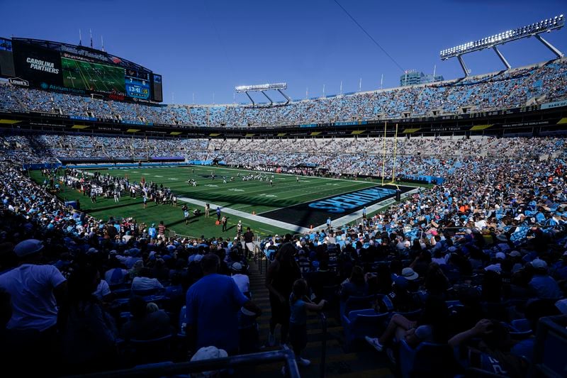 FILE - The Carolina Panthers play the Houston Texans during the second half of an NFL football game, Oct. 29, 2023, in Charlotte, N.C. (AP Photo/Erik Verduzco, File)