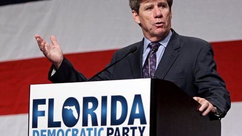 FILE - Florida Democratic Party Chairman Rod Smith speaks at the Party's State Convention Saturday, Oct. 29, 2011, in Lake Buena Vista, Fla. (AP Photo/John Raoux, File)