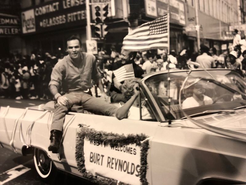 Burt Reynolds at an Atlanta parade in the 1970s.