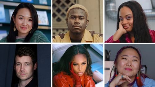 Here are six Atlanta creatives you should know for 2023. From left to right: Kavi Vu, Kendall Bessent, Malia Dishon, Jono Mitchell, Dess Dior and Marissa Childers  (graphic created by George Mathis)