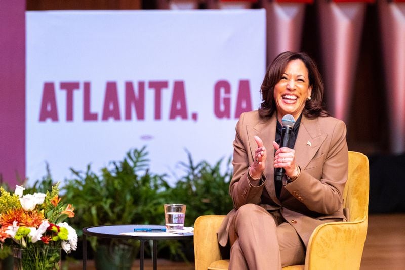 When Air Force 2 lands at Atlanta’s Hartsfield-Jackson Airport today, it will mark Vice President Kamala Harris’ 10th trip to Georgia since being sworn into office. (Arvin Temkar/arvin.temkar@ajc.com)