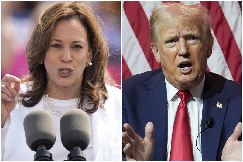 Vice President Kamala Harris (left) and former President Donald Trump (right) hope to win over Georgia voters.