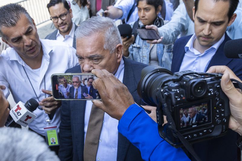 Frank Perez, attorney for longtime drug cartel leader Ismael “El Mayo” Zambada, leaves Brooklyn federal court after Zambada's arraignment Friday, Sept. 13, 2024, in New York. (AP Photo/Corey Sipkin)